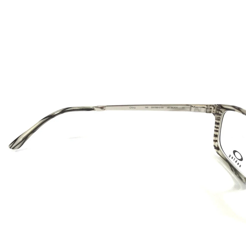Oakley Eyeglasses Frames Render OX1089-0153 Jet Black White Rectangle 53-16-140